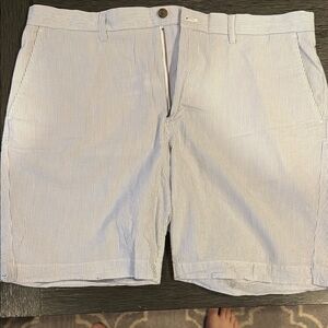 J. Crew Men's Blue and White Striped Shorts